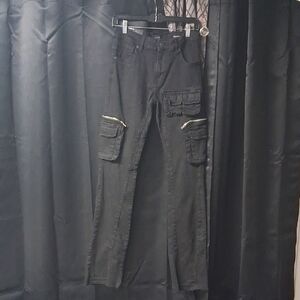Men's Sleek Black Cargo Pants